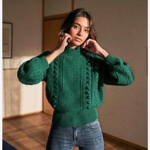 Sezane Amaury Emerald sweater